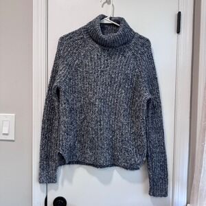 Abercrombie Fitch Vintage Women's Gray Marl Knit Turtleneck Sweater Size Small